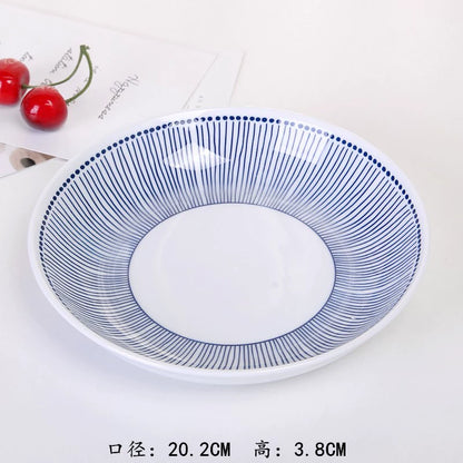 High-temperature underglaze color Japanese-style ceramic dishes and dishes set for home eating small bowls of grass series tableware combination