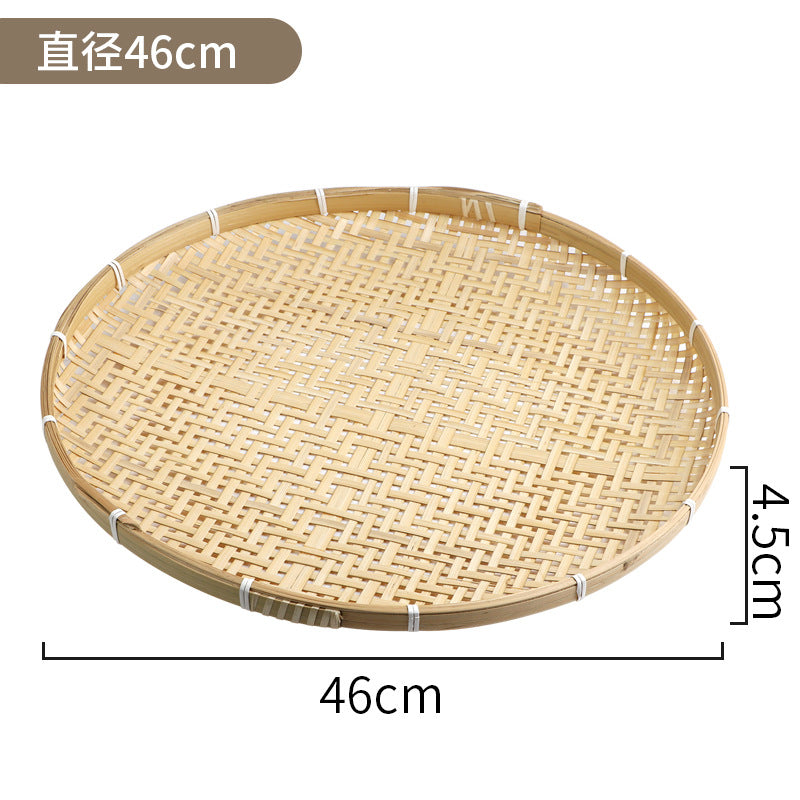 Drying basket, handmade bamboo dustpan, bamboo plaque tray, bamboo weaving product, farmhouse washing decoration, drainage sieve, fruit basket