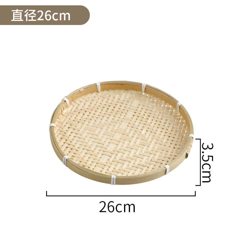 Drying basket, handmade bamboo dustpan, bamboo plaque tray, bamboo weaving product, farmhouse washing decoration, drainage sieve, fruit basket