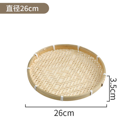 Drying basket, handmade bamboo dustpan, bamboo plaque tray, bamboo weaving product, farmhouse washing decoration, drainage sieve, fruit basket