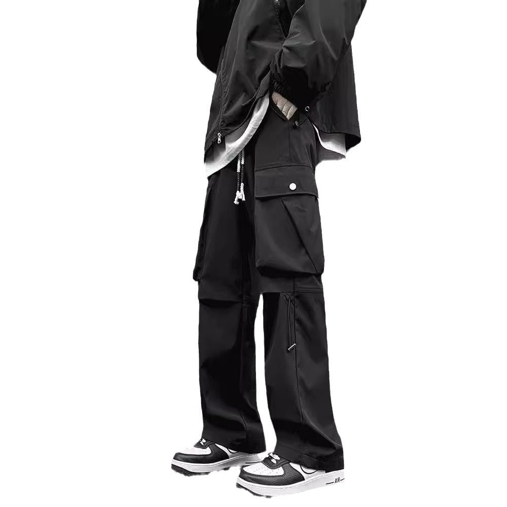 American high street cargo pants men's spring and autumn trendy brand outdoor performance pants straight large size casual long pants