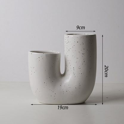 Simple plain ceramic vase, home decoration, living room, creative dining table, TV cabinet, B&B, dried flowers, flower arrangement