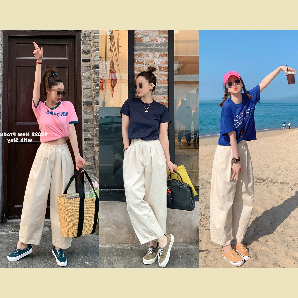 Balloon pants women's autumn clothes new loose and thin Tibetan meat semi-permanent Japanese all-match wide-leg casual pants