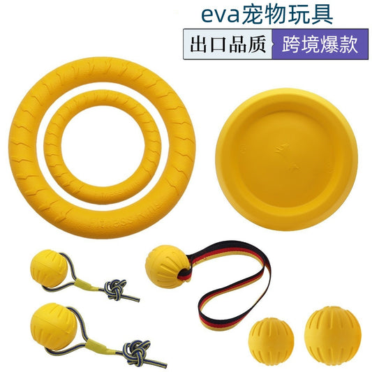 EVA pet toys dog frisbee bite ring dog toys can't bite teeth grinding pet ball puppy supplies dog pull tab