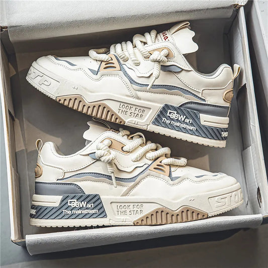 Plus size men's shoes new foreign trade special casual sneakers men's platform height increase leather size board shoes