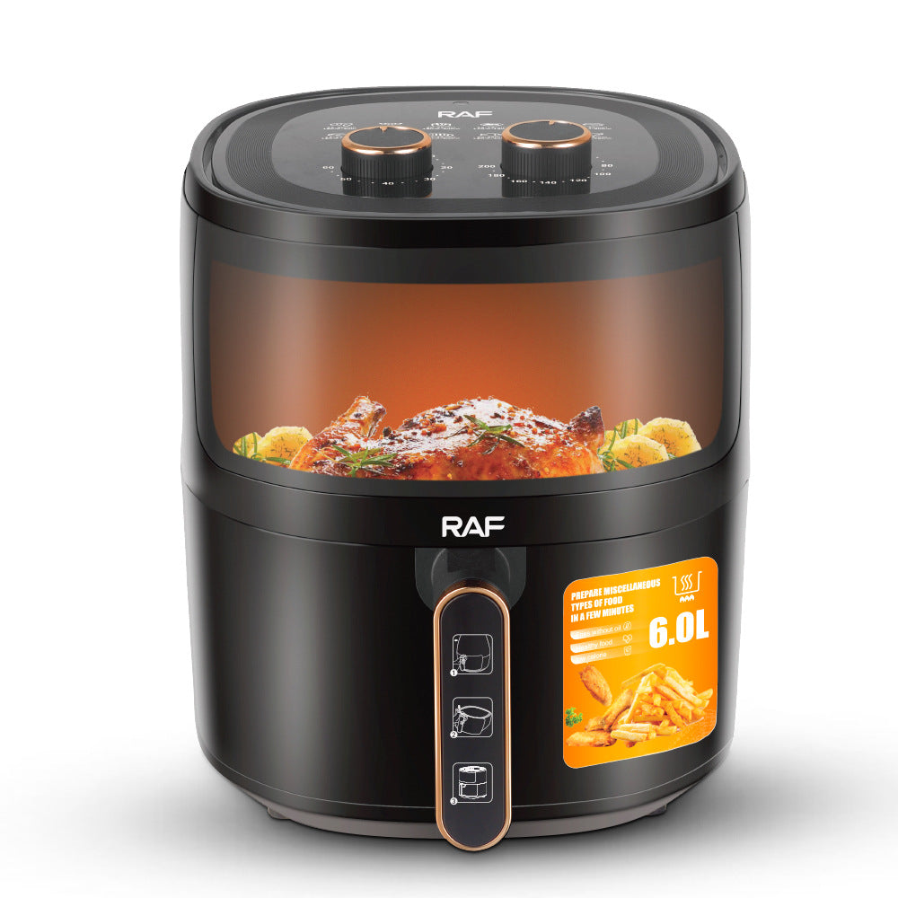 RAF Visual Air Fryer  Large Capacity, Multi-Functional, European Standard, Automatic Electric Cooker for Healthy Frying