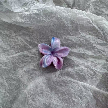 marbled grab clip Sweet and fresh frangipani hair clip Summer high-end shark hair clip