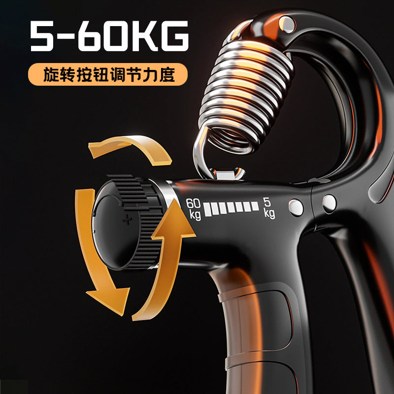 Adjustable electronic counting grip strength device, 10-100kg unisex muscle exercise fitness hand strength device