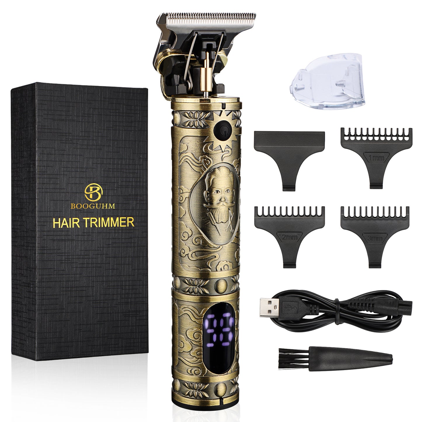 Hair clipper electric household shaved head electric clipper retro oil head charging engraving electric hair clipper cross border haircut clipper
