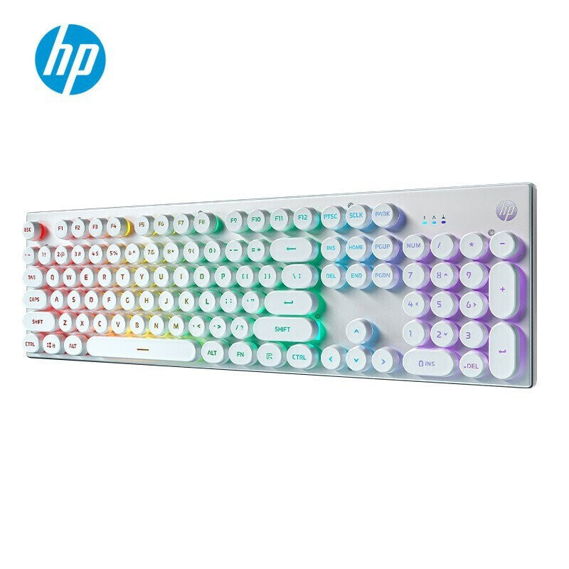 HP/HP K500Y wired manipulator keyboard back photoelectric competition game retro round keycap computer applicable