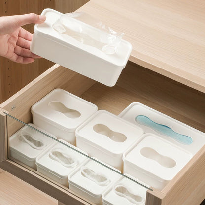 Kitchen sink filter storage box punch-free wall-mounted finishing box sundries disposable gloves storage