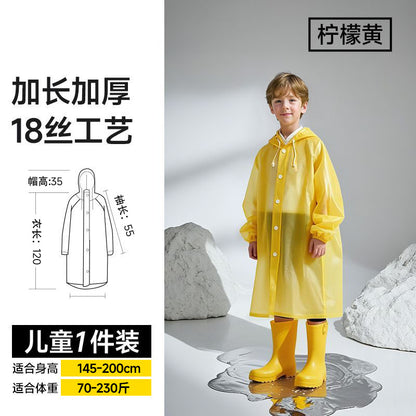 Raincoat thickened for adults to wear outside, travel portable, outdoor mountaineering, single long full-body rainstorm, disposable poncho