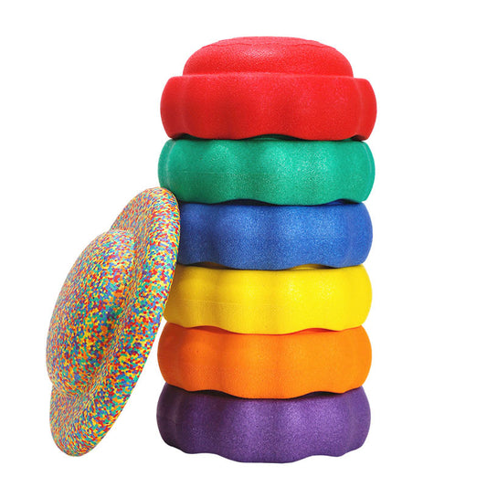 Children's Rainbow River Crossing Stone EPP Sensory Integration Training Equipment Stepping Stone Balance Training Bridge Stone Children's Toys
