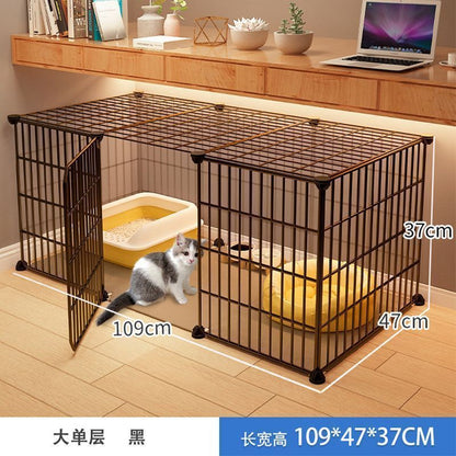 Cat cage with toilet villa extra large free space indoor empty cage cat house home three-tier small cat cat litter
