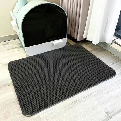 Double-layer thickened EVA cat litter mat can be washed, anti-take-out, anti-splash, cat rubbing mat, cat litter box, cat supplies