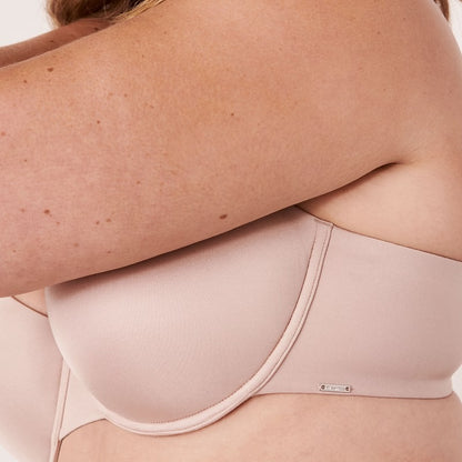 Canadian glossy basic summer all-match thin cotton large-size cup with steel ring comfortable push-up ladies bra