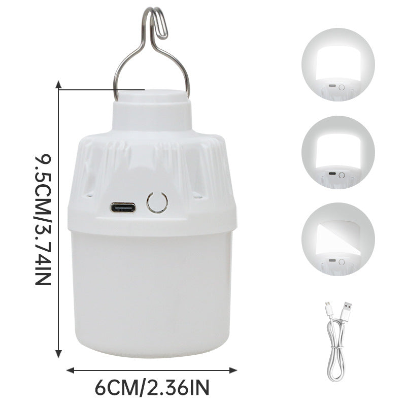 Aurora orange usb rechargeable light bulb outdoor night market street stall light high rich handsome home power failure led emergency bulb light