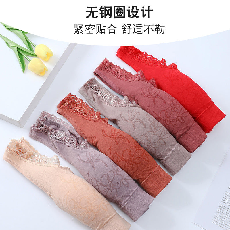 Mother's underwear no steel ring bra women's thin vest style bra middle-aged and elderly sports underwear plus size bra