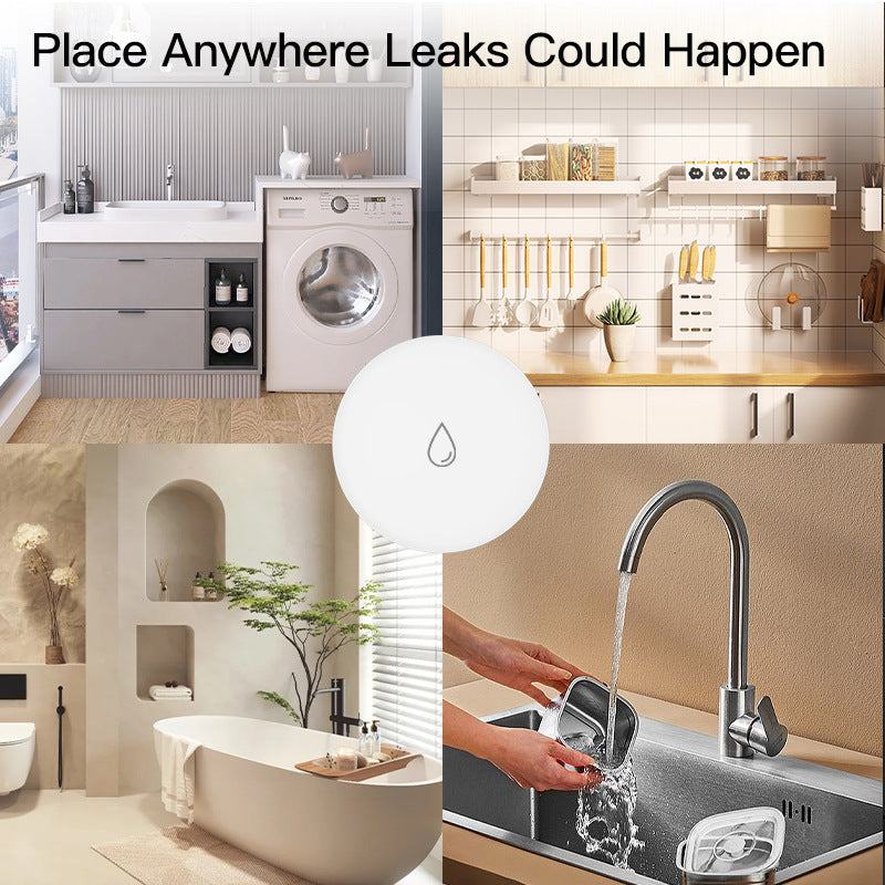 Tuya Zigbee Water Immersion Sensor, Wireless Water Sensor, Water Leakage Detection Alarm, Smart Home Water Level Alarm