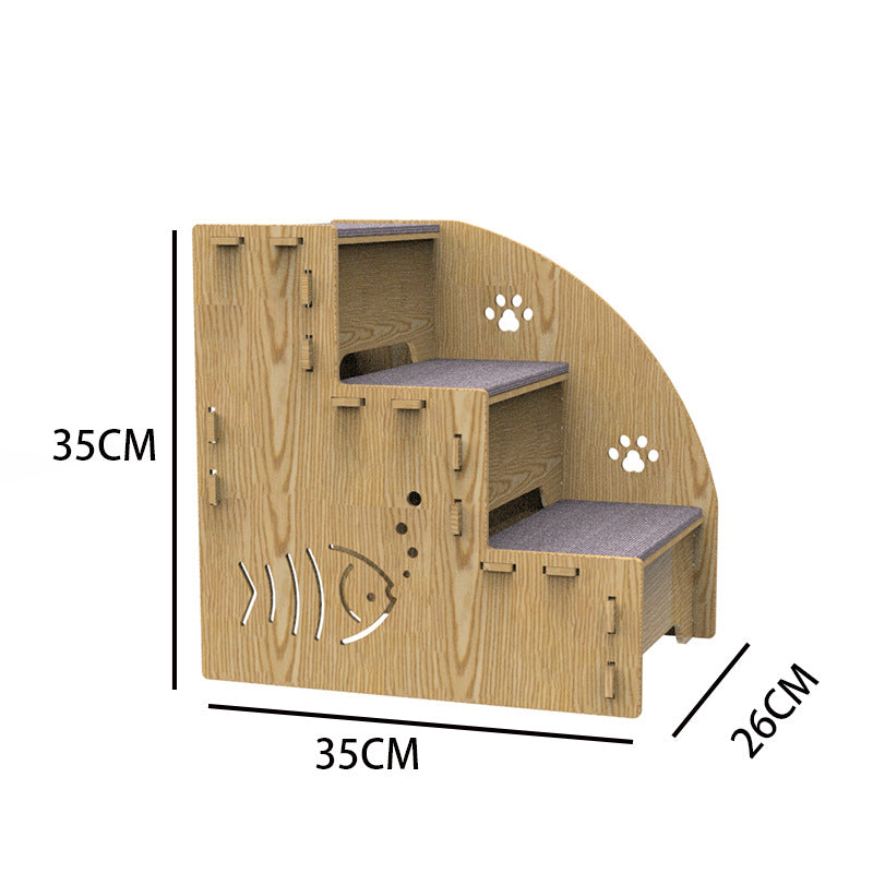 Pet climbing ladder, elderly cat, pet dog bed, ladder, sofa climbing ladder, dog step, wooden teddy cat stairs