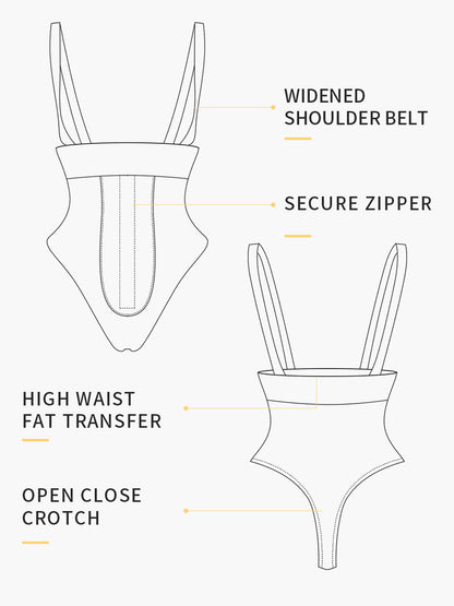 Cross-border European and American insTOPMELON hot style large size ladies high waist T-shaped body shaper D067B