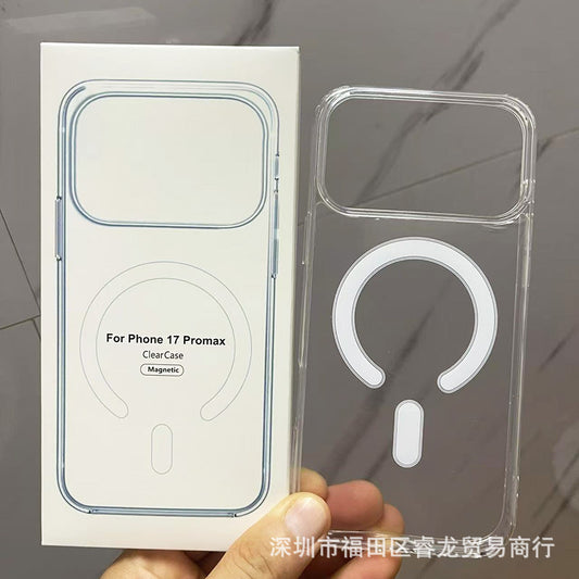 Applicable to Apple 17promax transparent magnetic phone case iphone17 protective case pro drop resistant 17Air17pm