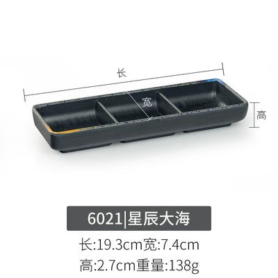 Melamine plate Japanese-style plastic barbecue plate imitation porcelain round flat plate barbecue plate restaurant hot pot tableware dish