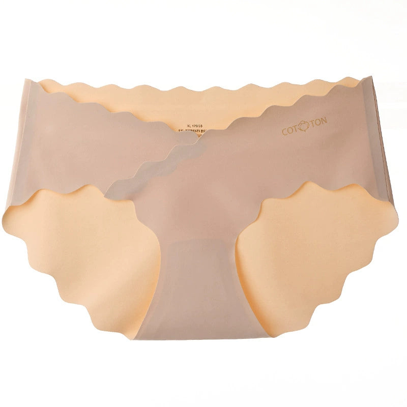 Women's Mulberry Silk Pure Cotton Bottom Antibacterial One-Piece Non-marking Low Waist Belly Support Maternity Underwear