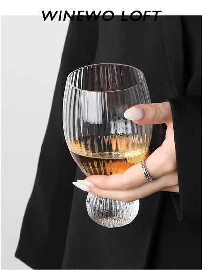Pearls are not protected by lead, washed away, I am drunk and ride a whale Medieval crystal glass cup wine glass Nordic ins style