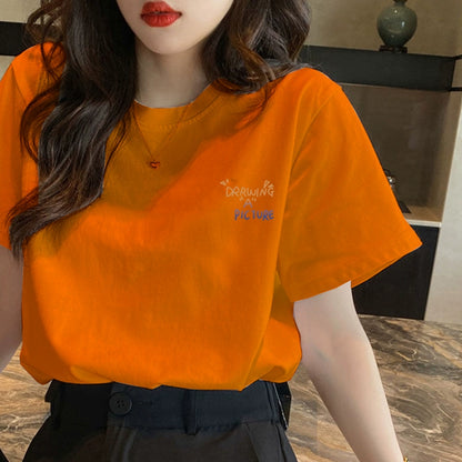 Clearance to pick up leaks~ The counter withdraws the last order foreign trade women's clothing summer new niche letter printing short-sleeved T-shirt women's fashion