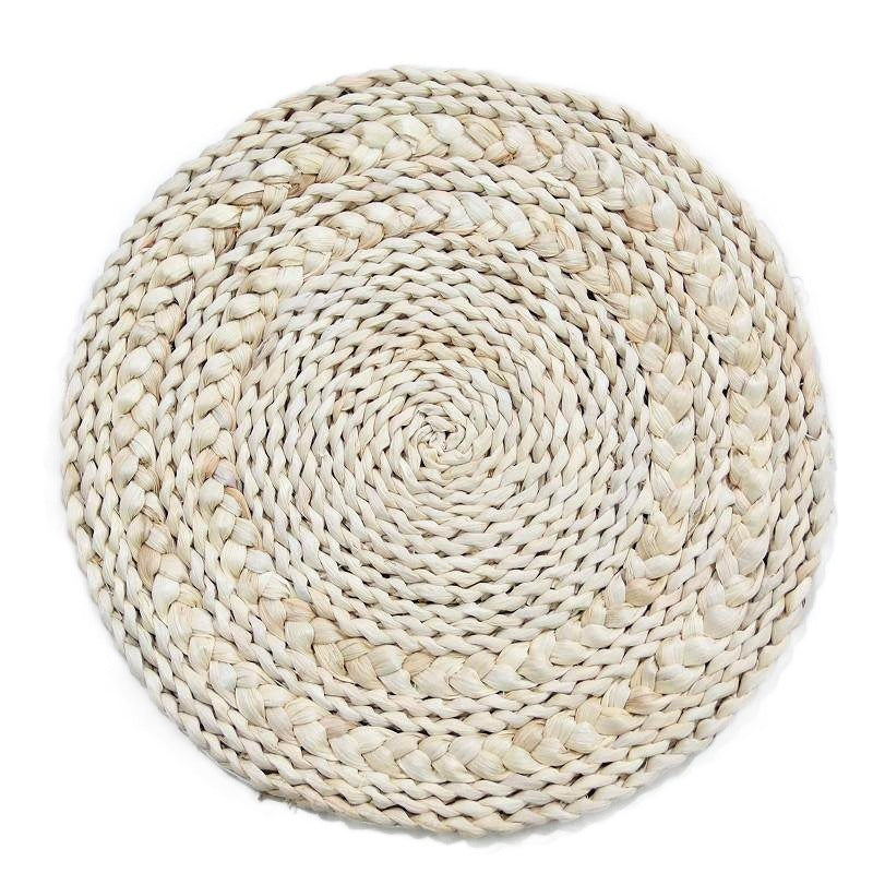 Japanese-style home natural corn husk handmade straw woven tea mat table mat heat-resistant casserole mat plate cup placemat