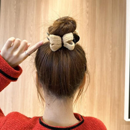 Maruko hairclip women's summer simple temperament, flower mesh, the back of the head, grab the clip pan hairpin