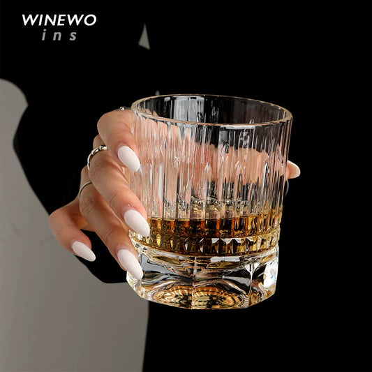 Light will turn to meet you Medieval Nordic VINTAGE crystal glass wine glass whiskey glass beer mug