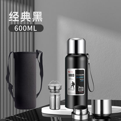 stainless steel thermos mug large capacity portable outdoor food grade vacuum car travel jug all-steel thermos mug