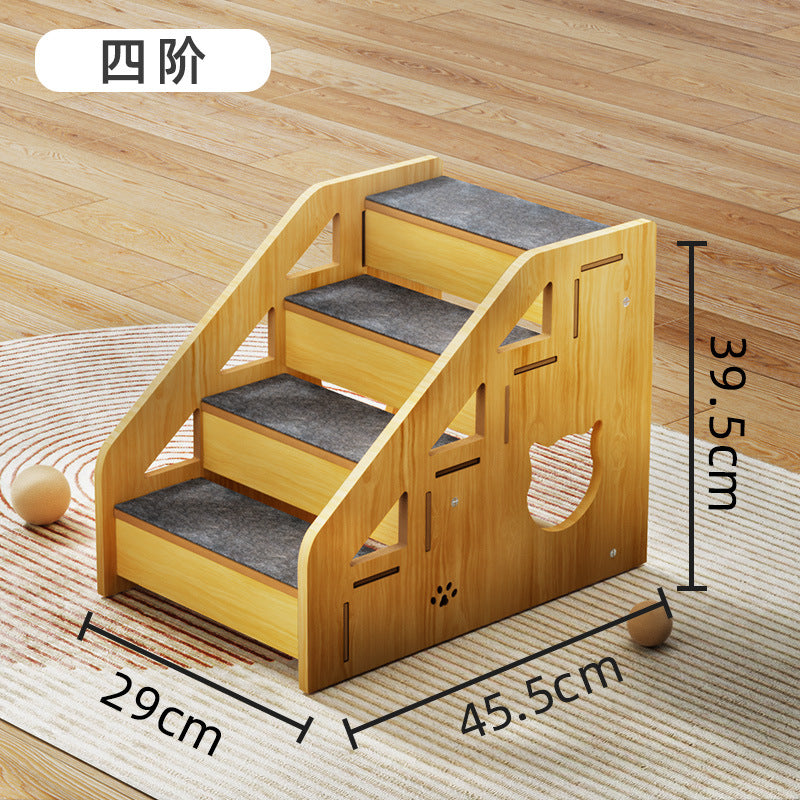 Pet climbing ladder, elderly cat, pet dog bed, ladder, sofa climbing ladder, dog step, wooden teddy cat stairs