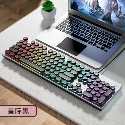 HP/HP K500Y wired manipulator keyboard back photoelectric competition game retro round keycap computer applicable