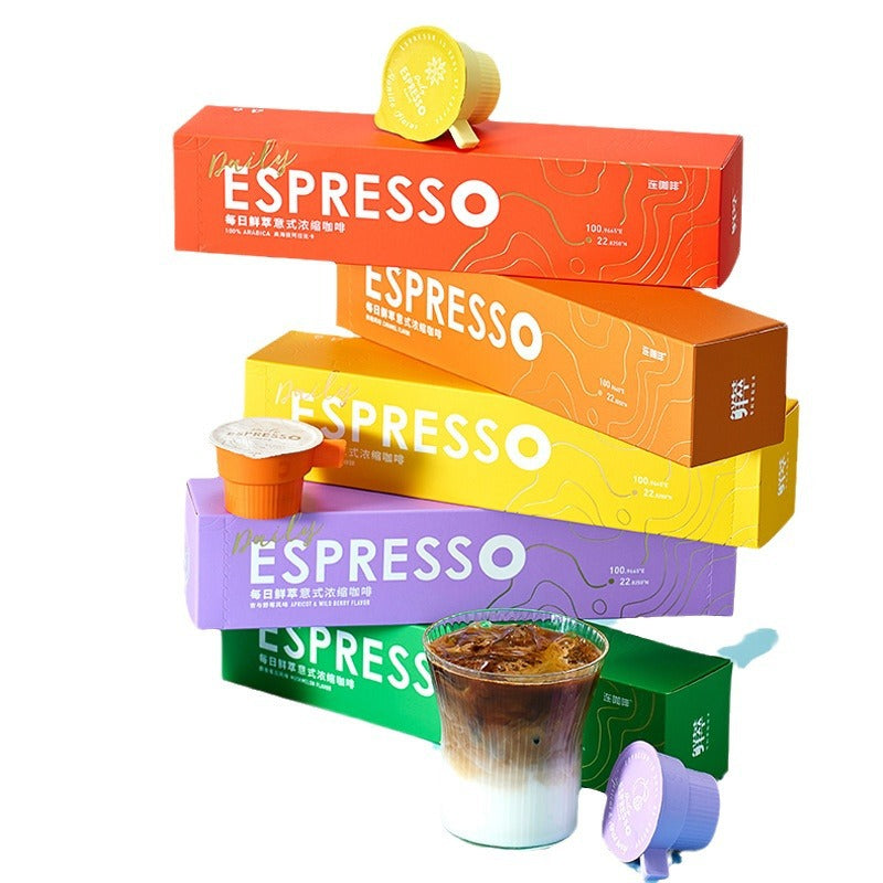 Even coffee, daily fresh brew, espresso, caramel flavor, Yunnan Pu'er powder, instant capsule Yunnan coffee
