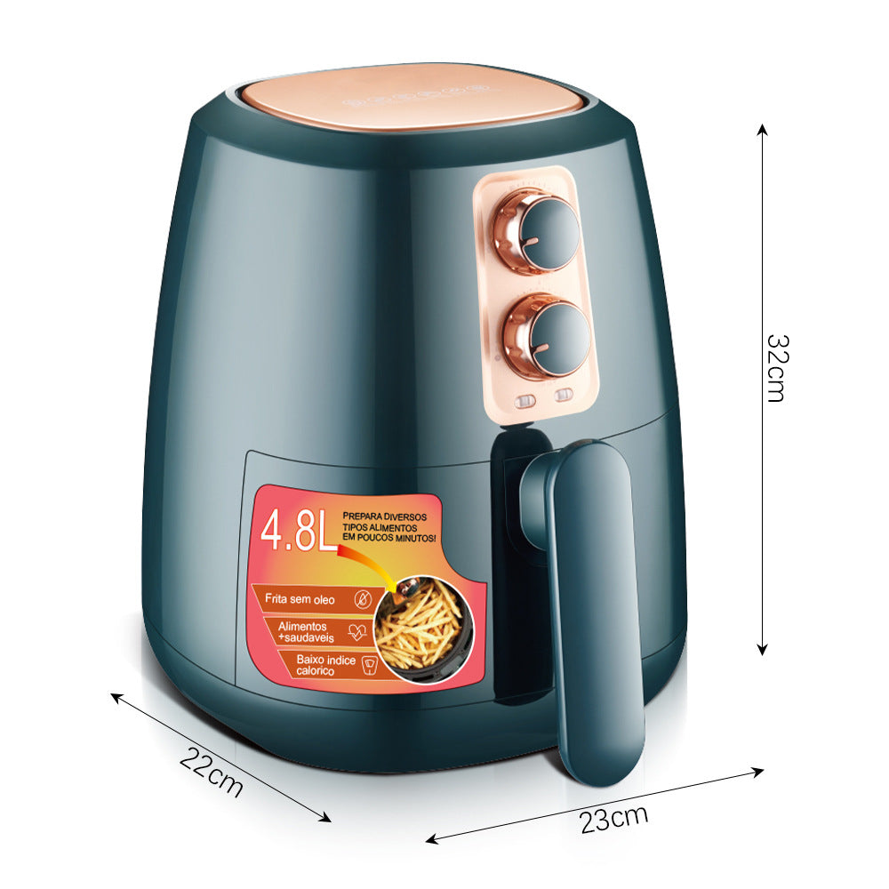 4.8L Large-Capacity Air Fryer  Intelligent, Smokeless, Low-Oil French Fry Maker  Household Electromechanical Fryer with Free Global Shipping