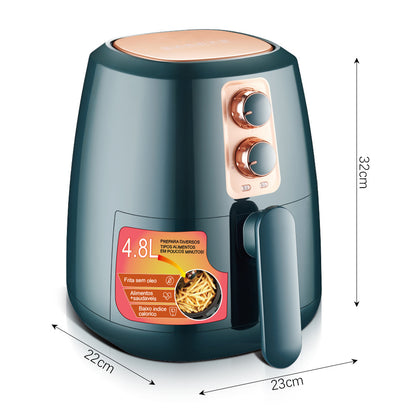 4.8L Large-Capacity Air Fryer  Intelligent, Smokeless, Low-Oil French Fry Maker  Household Electromechanical Fryer with Free Global Shipping