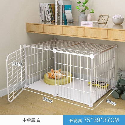 Cat cage with toilet villa extra large free space indoor empty cage cat house home three-tier small cat cat litter