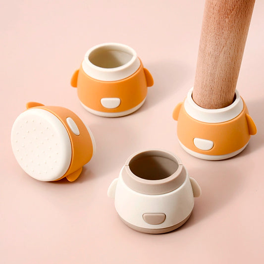 Chair foot cover silicone mute table and chair foot pad wear-resistant universal wood floor protective cover table non-slip stool leg pad