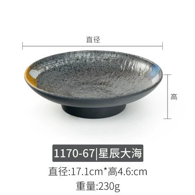 Melamine plate Japanese-style plastic barbecue plate imitation porcelain round flat plate barbecue plate restaurant hot pot tableware dish