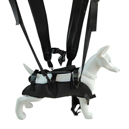 Dog outing backpack horizontal hug multi-functional airborne bag double shoulder strap pet portable four-legged carrying bag