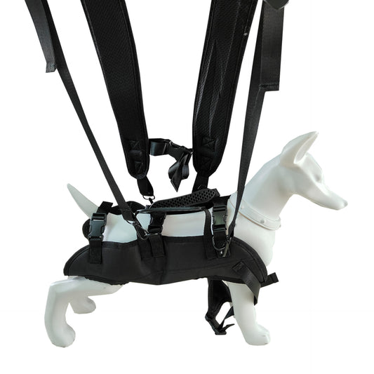 Dog outing backpack horizontal hug multi-functional airborne bag double shoulder strap pet portable four-legged carrying bag