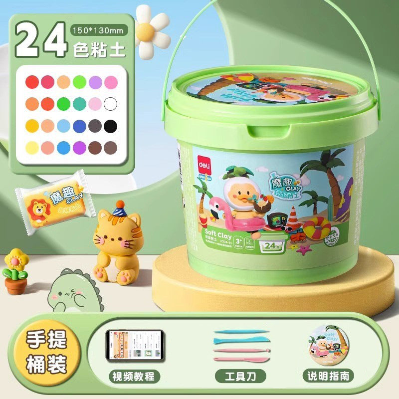 Deli ultra-light clay children's safe non-toxic clay 12 colors 24 colors 36 colors kindergarten plasticine clay toys
