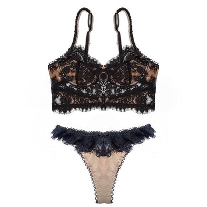 Ultra-Thin Lace Lingerie Set – Sexy Backless Bra & Panty | Summer Intimates for European & American Market