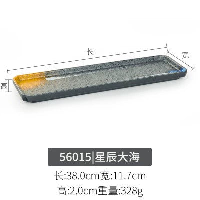 Melamine plate Japanese-style plastic barbecue plate imitation porcelain round flat plate barbecue plate restaurant hot pot tableware dish