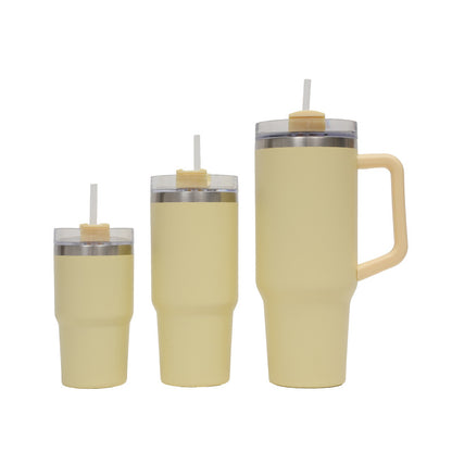New hand-held car car mug Ice Fighter Cup mini thermos mug female high value cute stainless steel thermos water cup