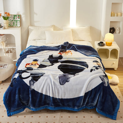 Thickened Raschel Blanket Winter Warm Blanket Flannel Cover Blanket Bed Sheet Double Layer Antistatic Cloud Blanket