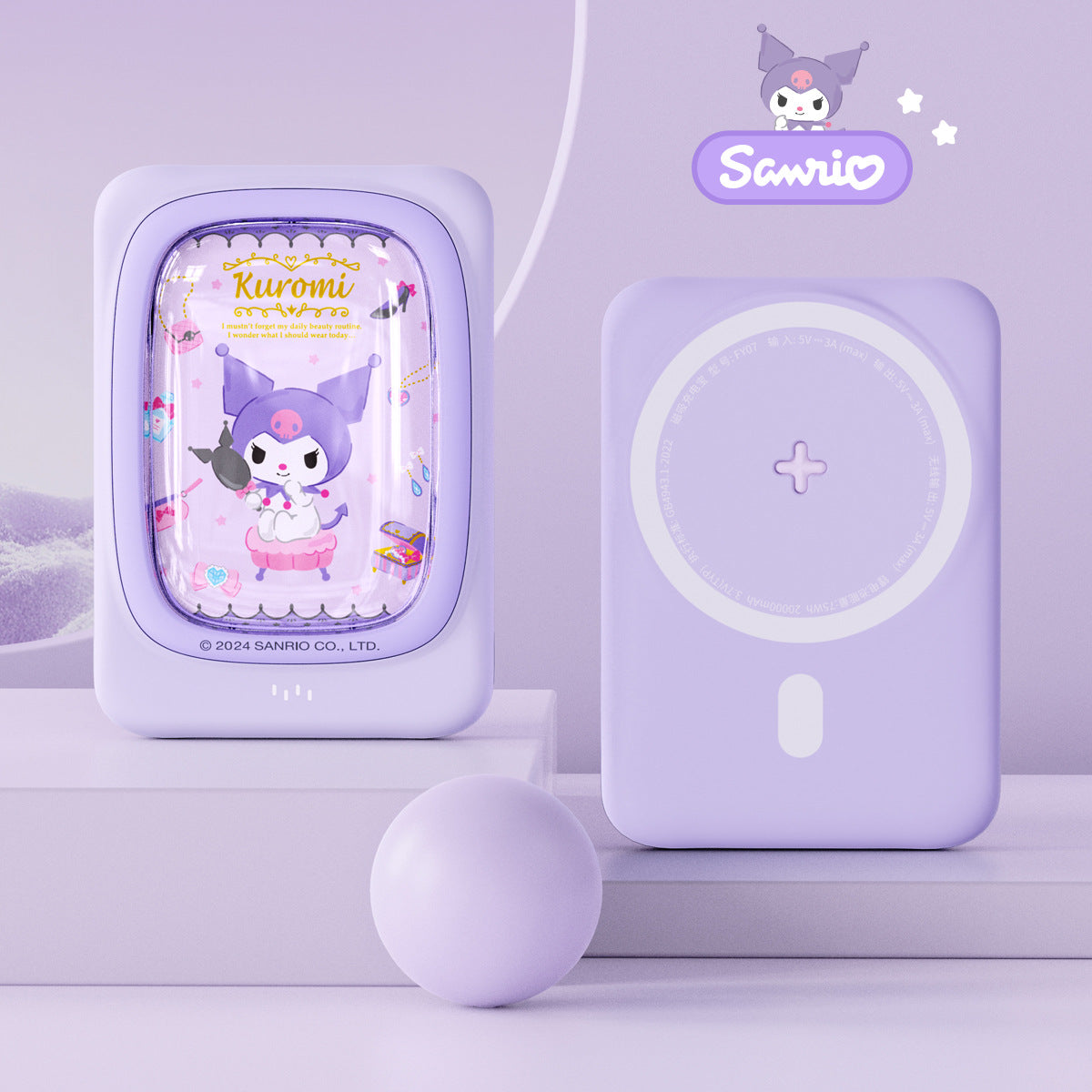 Sanrio Kulomi Magnetic Power Bank Wireless Charging Ultra-thin, compact and lightweight, ultra-large capacity fast charging